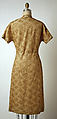 Evening ensemble, (a, b) Anne Fogarty (American, Pittsburgh, Pennsylvania 1919–1980 New York), (a, b) cotton, metallic thread; (c, d) leather, metallic thread, American