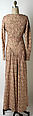 Dinner dress, Mainbocher (French and American, founded 1930), silk, metallic thread, beading, French