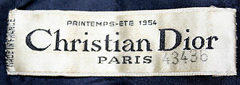 "Benjamin", House of Dior (French, founded 1946), (a–c) wool; (d) leather, French