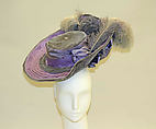 Hat, silk, feathers, French