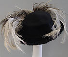 Hat, beaver fur, feathers, French