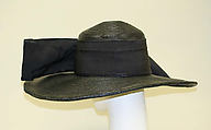 Hat, straw, silk, American