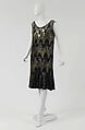 Evening dress, Attributed to House of Chanel (French, founded 1910), silk, metallic thread, sequins, French