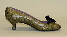 Evening pumps, Dal Co' (Italian), leather, metallic, rayon, Italian