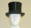 Top hat, silk, wool, leather, British