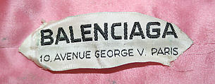 Evening ensemble, (a) House of Balenciaga (French, founded 1937), silk; (a) glass beading, metallic thread, French
