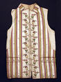 Waistcoat, silk, cotton, linen, European