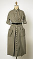 Dress, Jacques Fath (French, 1912–1954), (a, b) wool; (c) leather
c) leather, French