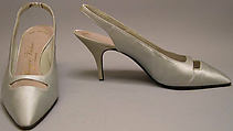 Evening ensemble, House of Dior (French, founded 1946), (a-d) silk ; (c, d) leather, French