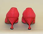 Evening pumps, Mr. David Evins (American, born England, 1909–1992), silk, glass, American