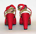 Shoes, Frank Brothers (American, founded 1865), linen, leather, American