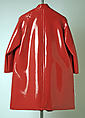 Rain ensemble, (a, b) Anne Fogarty (American, Pittsburgh, Pennsylvania 1919–1980 New York), (a, b, e) plastic (polyvinyl chloride), cotton; (f) nylon, American
