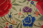 Shawl, silk, Chinese