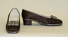 Pumps, I. Miller (American, founded 1911), leather, silk, metal, American