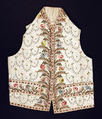 Waistcoat, silk, cotton, French