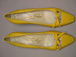 Pumps, Roger Vivier (French, 1913–1998), silk, leather, French