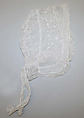 Bonnet, cotton, American or European