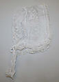 Bonnet, cotton, American or European