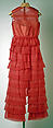 Evening ensemble, (a, b) House of Givenchy (French, founded 1952), synthetic fiber, silk, leather, French