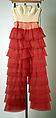 Evening ensemble, (a, b) House of Givenchy (French, founded 1952), synthetic fiber, silk, leather, French