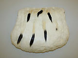 Muff, fur, silk, probably French