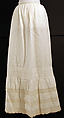 Petticoat, cotton, American