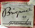 Bathing suit, Tom Brigance (American, 1910–1990), cotton, rayon, American