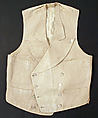 Vest, linen, cotton, American