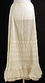 Petticoat, cotton, American