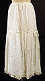 Petticoat, cotton, silk, American