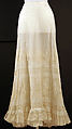 Petticoat, cotton, probably French