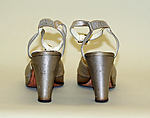 Shoes, silk, leather, American
