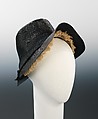 Hat, Schiaparelli  French, straw, silk, French