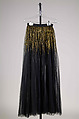 Evening overskirt, Mainbocher  French and American, Synthetic, metallic, beads, American