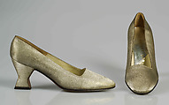 Evening pumps, Beth Levine American, Metallic, American