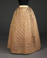 Petticoat, silk, cotton, wool, American