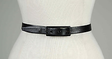 Belt, Leather, metal, probably American