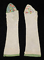 Mitts, Leather, silk, Spanish