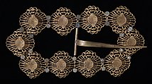 Belt buckle, Metal, rhinestones, European