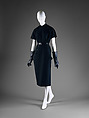 Dress, House of Dior (French, founded 1946), (a, b) wool; (c) leather, French