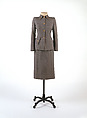 Suit, Gilbert Adrian (American, Naugatuck, Connecticut 1903–1959 Hollywood, California), Wool, silk, American