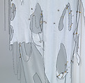 Wedding dress, Zandra Rhodes (British, founded 1969), Nylon, rayon, metal, glass, British