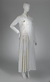 Dress, Yohji Yamamoto  Japanese, cotton, polyester, mother-of-pearl, Japanese