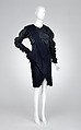 Ensemble, John Galliano (founded 1984), (a) wool, silk, synthetic; (b) wool, mother-of-pearl, British