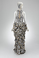 Ensemble, Alexander McQueen (British, founded 1992), (a) silk, metal, glass; (b) silk, metal; (c) synthetic fiber, metal, glass; (d, e) metal, leather, silk, glass, British