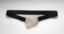 Evening belt, Schiaparelli (French, founded 1927), silk, plastic (cellulose nitrate, n-butyl methacrylate, methacrylic acid), French