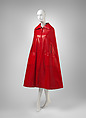 Cape, Pierre Cardin  French, born Italy, plastic (polyvinyl chloride), cotton, metal, French