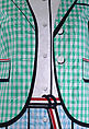 Ensemble, Thom Browne (American, born 1965), (a) wool, cotton, silk, metal, (b, c) leather, synthetic, metal, (d) plastic, American