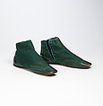 Boots, cotton, leather, French