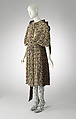 Ensemble, House of Balenciaga (French, founded 1937), (a) polyester, (b, c) polyester, leather, (d, e) metal, (f, g) plastic, metal, French